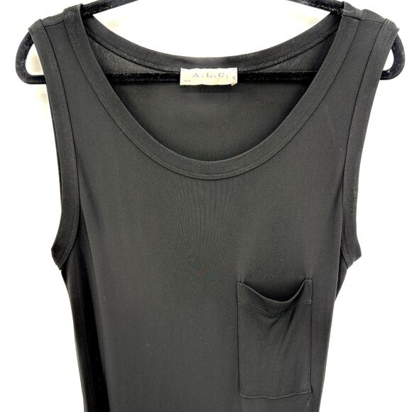 ALC Black Belted Sleeveless Pocketed Knee Length Dress Size XS - Picture 4 of 9
